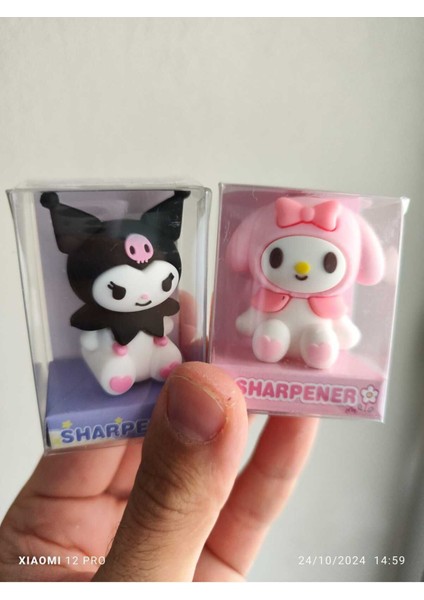 My Melody Kuromi 2 Li Silgi Kalemtıraş Seti Anime