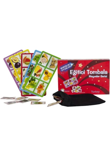 Tombala-Hayvanlar Serisi ve Meyve Serisi - Eğitici Tombala