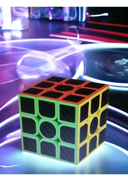3X3X3 Professıonal Speed Cube Carbon Fıber - Karbon Fiber Profesyonel Rubik Zeka Sabır Küpü