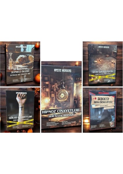 Dedektif Dava Çözme Oyunu | 5'li Set | Gölge, Hipnoz, Iş Adamı, Ayin, Otelde Cinayet