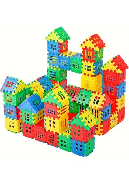 Puzzle City 3D 128 Parça Yapı ve Tasarım Blokları – Çocuklar için Eğitici, Yaratıcı ve Eğlenceli Set