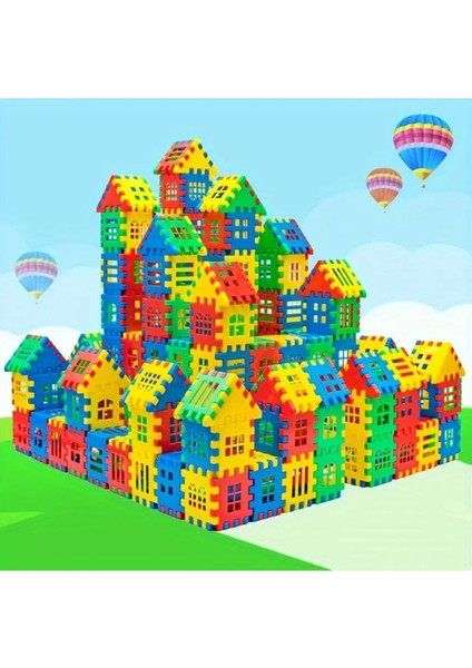 Puzzle City 3D 128 Parça Yapı ve Tasarım Blokları – Çocuklar için Eğitici, Yaratıcı ve Eğlenceli Set