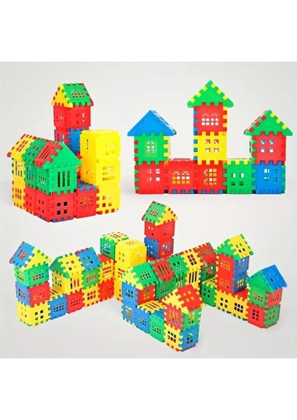 Puzzle City 3D 128 Parça Yapı ve Tasarım Blokları – Çocuklar için Eğitici, Yaratıcı ve Eğlenceli Set