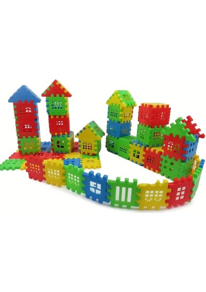 Puzzle City 3D 128 Parça Yapı ve Tasarım Blokları – Çocuklar için Eğitici, Yaratıcı ve Eğlenceli Set