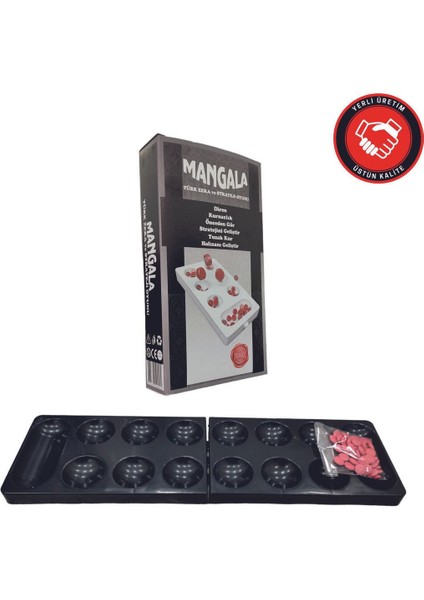 Mangala Türk Zeka ve Strateji Oyunu - Plastik Kapaklı Mangala