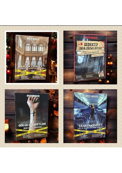 Dedektif Dava Çözme Oyunu | 4'lü Set | Yalıda, Kırık Ayna, Gölge, Uçakta Cinayet