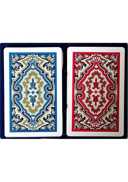 Plastik Iskambil Kağıdı Çift Deste Halı Desenli Euro Card Kutulu Oyun Kağıdı fiyatları