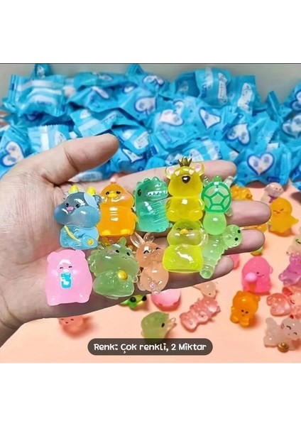 2 Adet Kawaii Sürpriz Paketli Karanlıkta Parlayan 2-3cm Mini Figür (Rastgele 2 Model Gönderilir) indirimleri