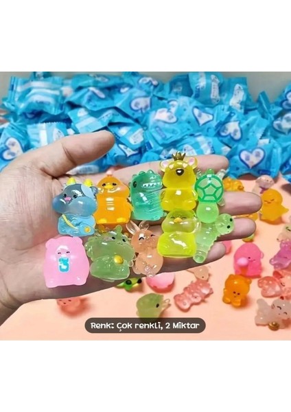 20 Adet Kawaii Sürpriz Paketli Karanlıkta Parlayan 2-3cm Mini Figür fırsatları
