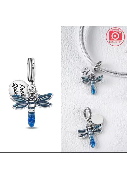 Gümüş Yusufçuk Sallantılı Charm