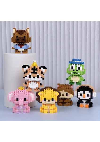 Bricks Sevimli Hayvanlar Mini Blok Yapı Taşı Figür (Rastgele 1 Model Gönderilir) modelleri