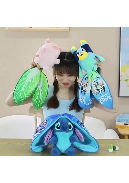 Stitch Peluş Oyuncak Fermuarlı Sürpriz Peluş Hediyelik Uyku Arkadaşı Stich Peluş Oyuncak 30cm fiyatları