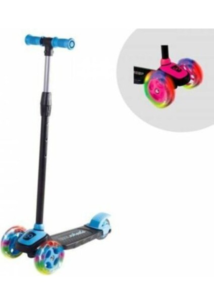 Cool Whells Işıklı Kademeli Scooter Mavi