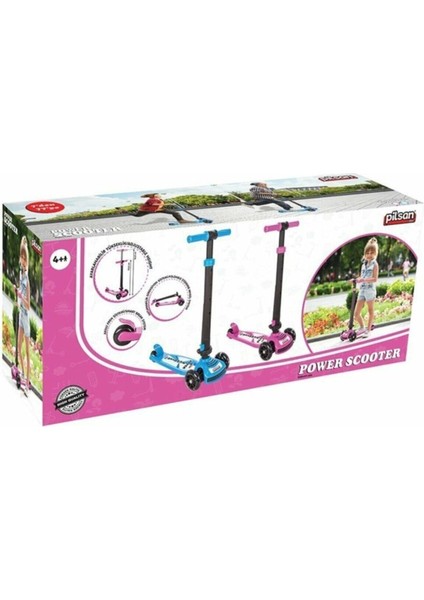 Power Scooter 5-7 Yaş Çocuklar İçin 3 Tekerlekli, Akıllı Fren ve Güvenli Denge Sistemi, Katlanabilir Direksiyon, Pembe fiyatları