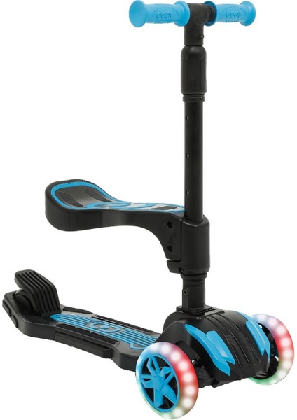 Cool Wheels LED Işıklı Frenli Oturaklı Ayarlanabilir Boy Combo Scooter