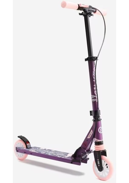 Çocuk Scooter - Süspansiyon ve Gidonda Fren - Mor - Mıd5