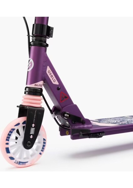 Çocuk Scooter - Süspansiyon ve Gidonda Fren - Mor - Mıd5 fırsatları