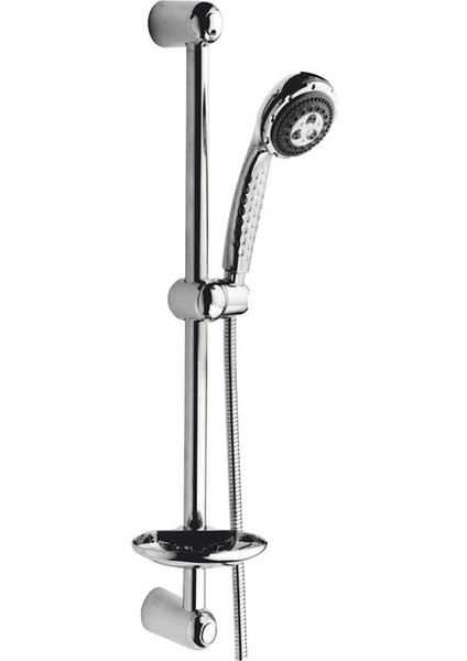 Sürgülü Duş Seti + Ø22MM Krom Kaplı + 5 Fonksiyonlu
