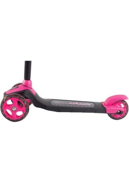 Pembe Kız Çocuk Pembe Cool Wheels LED Işıklı 3 Tekerlekli Yükseklik Ayarlı Twist Scooter 3+ Yaş 3 modelleri