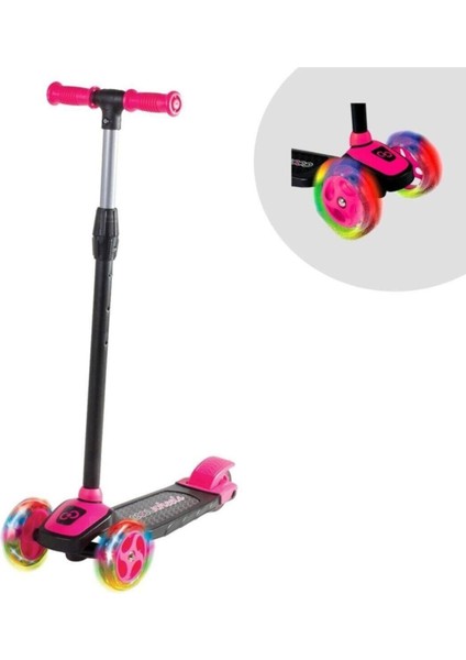 Cool Wheels 50KG Taşıma Kapasiteli Işıklı Stil 3 Tekerlekli Scooter Pembe fiyatları
