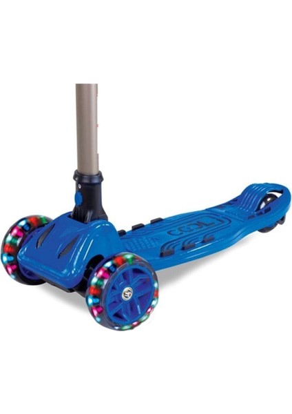 Mavi LED Işıklı Katlanabilir Maxi 3 Tekerlekli Yükseklik Ayarlı Scooter 6+ 50KG FR-59812 fırsatları