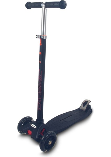 HT208 3 Tekerlekli Işıklı Yeni Nesil Scooter Siyah