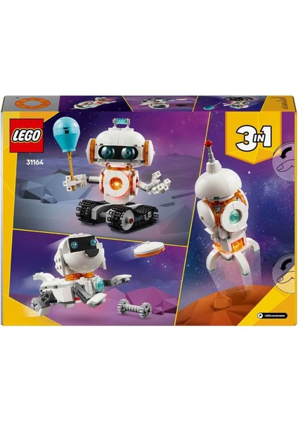 Creator 3’ü 1 Arada Uzay Robotu 31164 - 8 Yaş ve Üzeri Çocuklar Için Köpek Figürüne V fırsatları