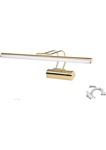 6W Gold Flüt Aplik 3200K (Sarı Işık)