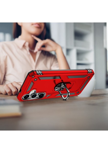 Samsung Galaxy S25 Kılıf Yüzüklü Standlı Korumalı Tank Kapak indirimleri