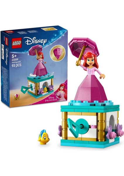 Disney Princess Dönen Ariel 43259 - 5 Yaş ve Üzeri Prenses Seven Çocuklar Için Mini Bebek