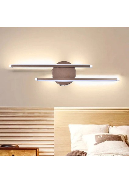 Dilek Modern Tasarım Kahverengi Renk Gün Işığı Ledli Banyo - Mutfak - Salon Ledli Duvar 2 Li Aplik