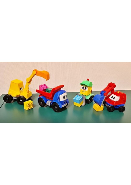 Küçük Kamyon Leo - Leo Lastwagen Leo The Truck 4'lü Oyuncak Seti