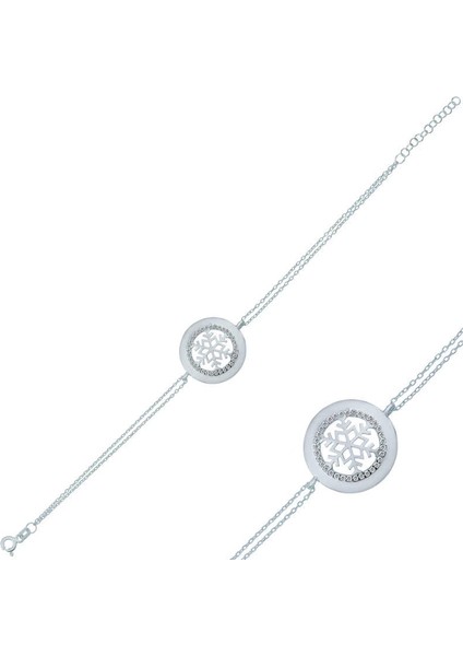 Gümüş Kar Tanesi Bayan Bileklik