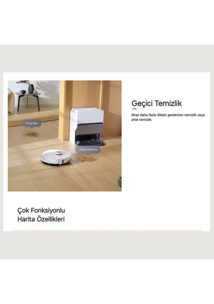 10.000PA Emiş Gücü,ekstra Kenar Temizleme Sistemi Flexi ve Arm Tasarımlı Paspas ile Ultra Akıllı Robot Süpürge Siyah+Hediye fırsatları