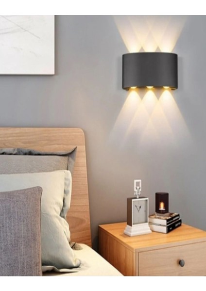 Kafe Otel Restourant Ev Ofis Yatak Odası Duvar Aydınlatma Dekoratif Çift Yön Aplik 10W 3200K Sarı
