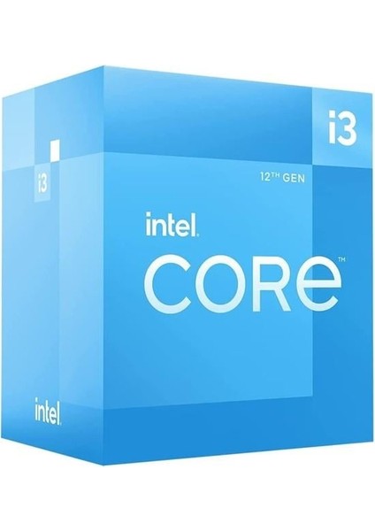 Intel Core I3 12100 17MB 4çekirdekli O/b UHD VGA 1700P 58W Kutulu+Fanlı
