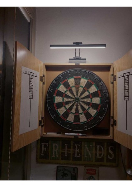 Pilli 50 cm Siyah Kasa Sarı Işık Banyo Duvar Ayna Tablo Aydınlatması Flüt Kuğu Ledli Aplik