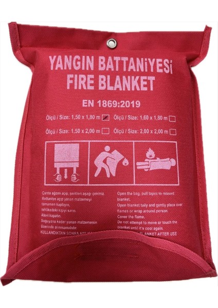 Koru Iş Safety Yangın Battaniyesi 1,50 x 1,80