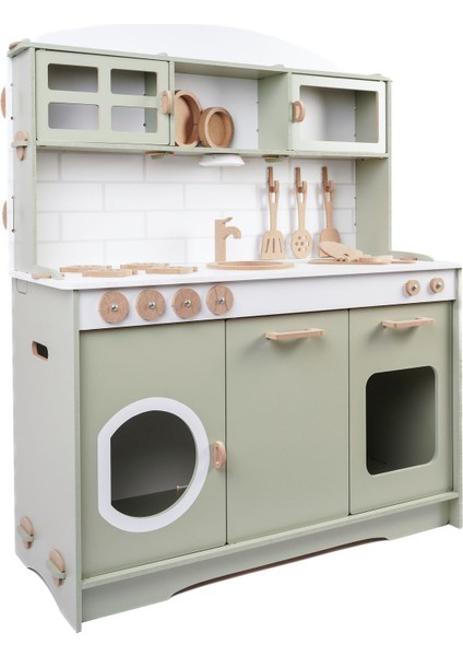 Montessori Ahşap Oyuncak Çocuk Mutfak Seti 1 LED Hediye fiyatları