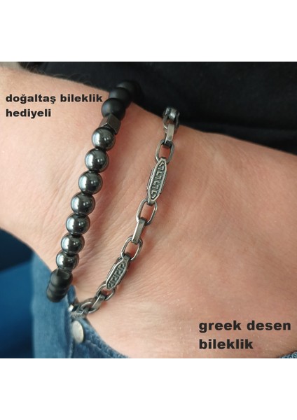 925 Ayar Gümüş Grek Desen Bileklik