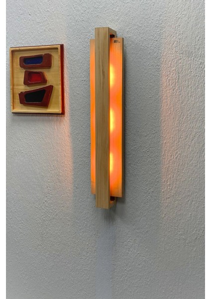 Aplik Lamba Modern Aplik Modelleri ve Duvar Aplikleri Marimolux 63 cm Natural Amber LED