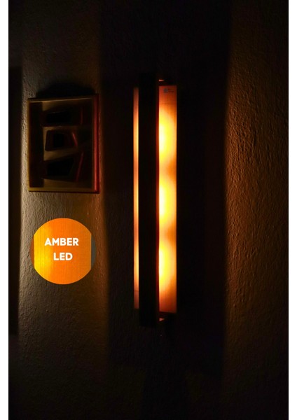 Aplik Lamba Modern Aplik Modelleri ve Duvar Aplikleri Marimolux 63 cm Natural Amber LED
