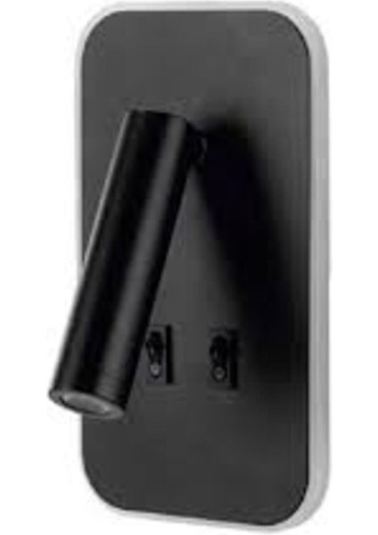 Ct 5253 13W Siyah Kasa Çift Kademeli Yatak Başı Aplik 3200K Günışığı