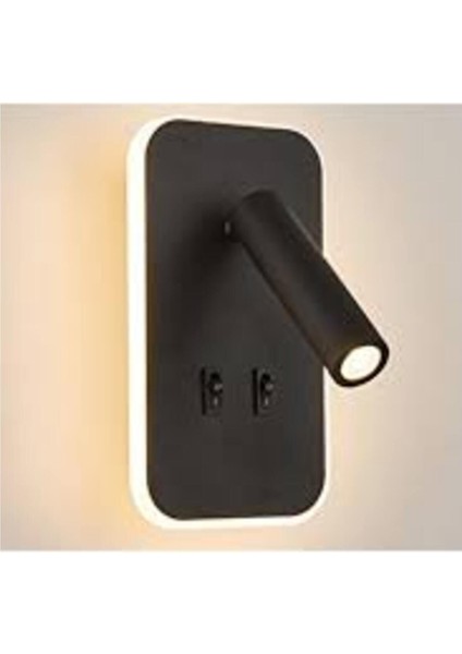 Ct 5253 13W Siyah Kasa Çift Kademeli Yatak Başı Aplik 3200K Günışığı fiyatları