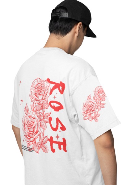 Rose (Gül) Erkek Baskılı T-Shirt