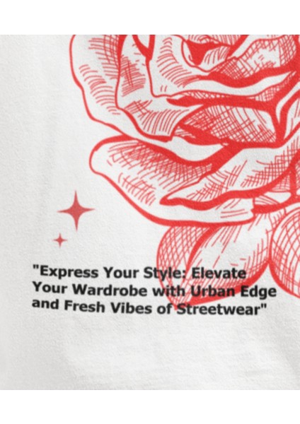 Rose (Gül) Erkek Baskılı T-Shirt modelleri