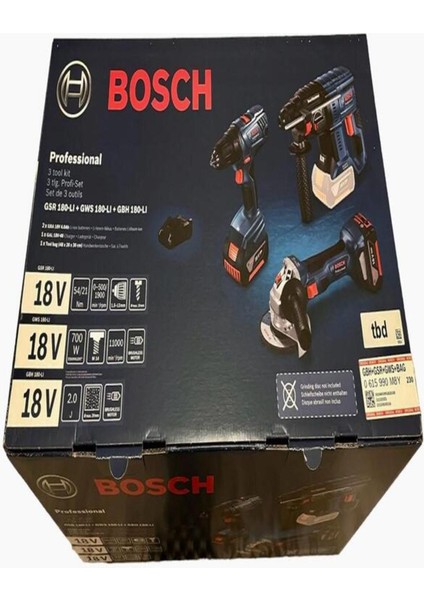 GSR18V-50ŞARJLI Vidalama GWS180ŞARJLI Taşlama GBH180 Şarjlı Kırıcı 2X4AH Akü1xdolm Cihaz fiyatları