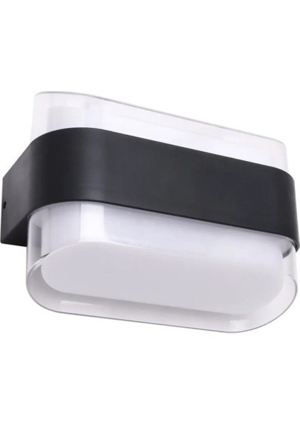 12 W Gozo Iki Yönlü LED Duvar Aplik - Gün Işığı (3000K) - Siyah - IP54 - CT-7044