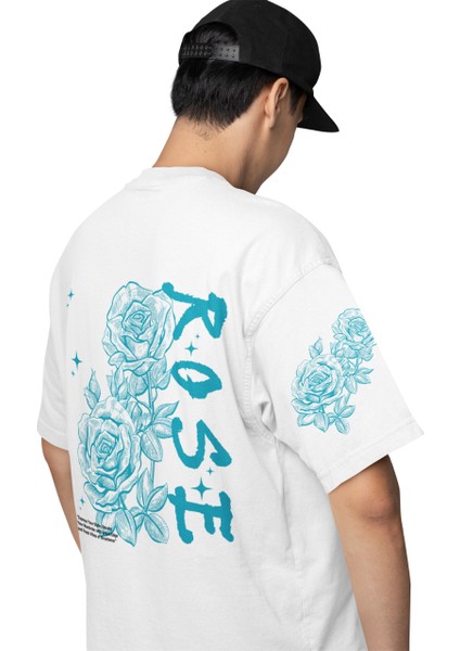Rose (Gül) Erkek Baskılı T-Shirt