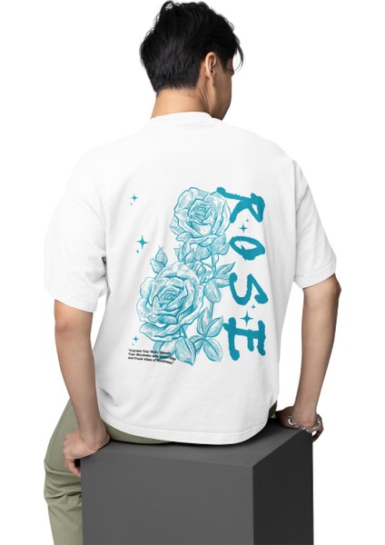 Rose (Gül) Erkek Baskılı T-Shirt modelleri